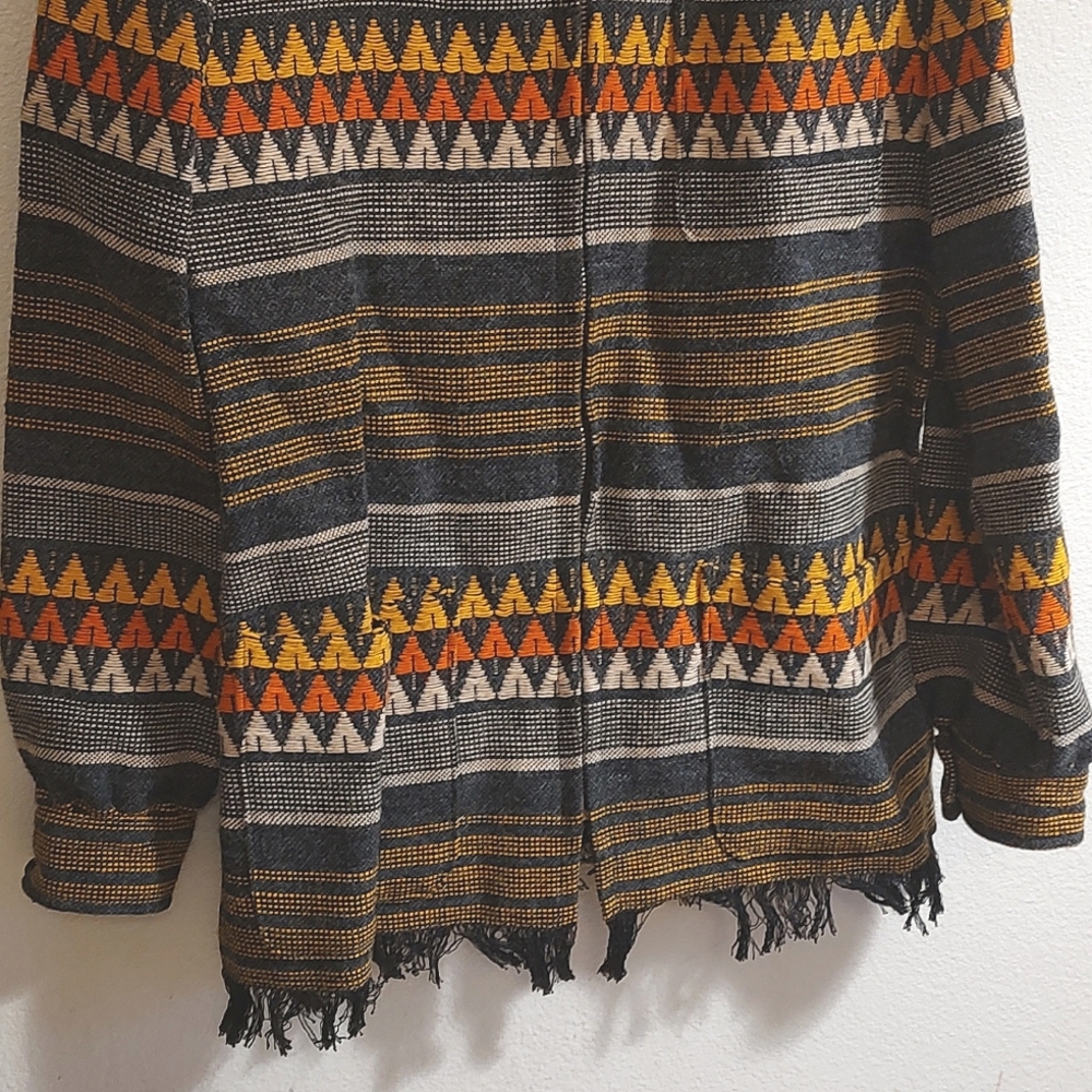 Vtg Wool Blanket Jacket - image 3